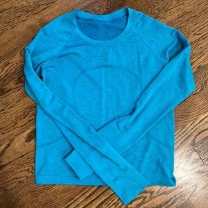 teal lululemon long sleeve racer length